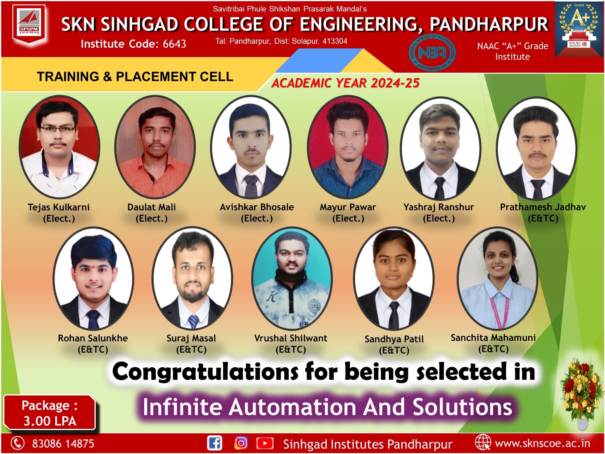 Accenture Service Infinity Loop SKNSCOE, Pandharpur